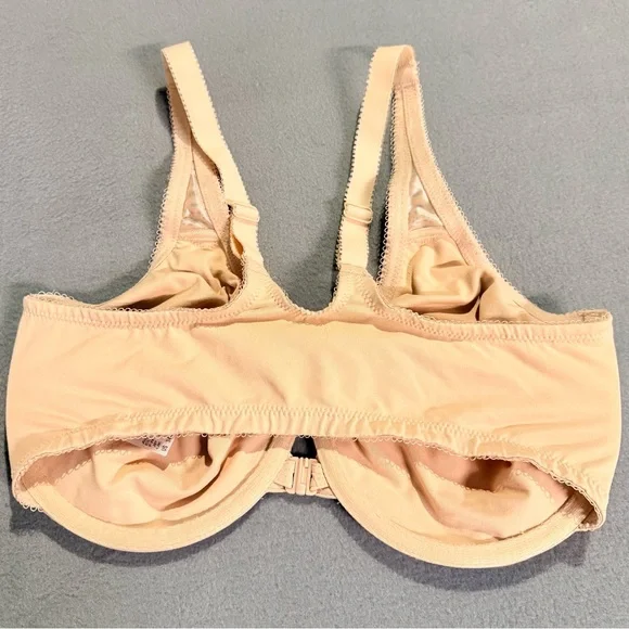 Wacoal Front Close Underwire Bra Nude Full Coverage Comfort Everyday Support - Picture 2 of 7